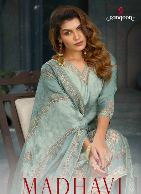Madhavi Rangoon Muslin Printed Designer Salwar Suits